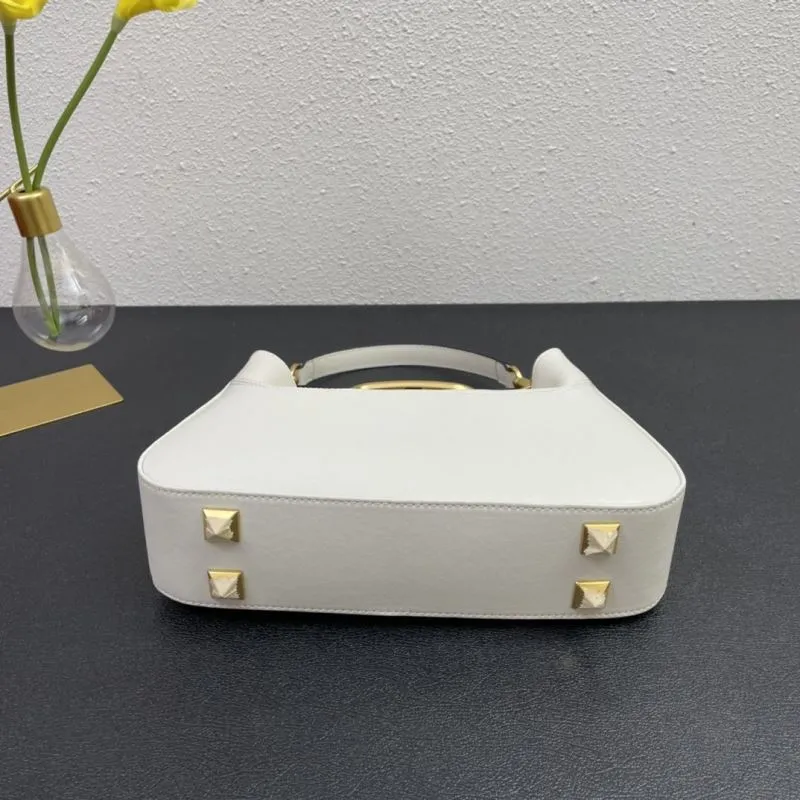Valentino White Leather Handbag 5005 28cm - Image 7