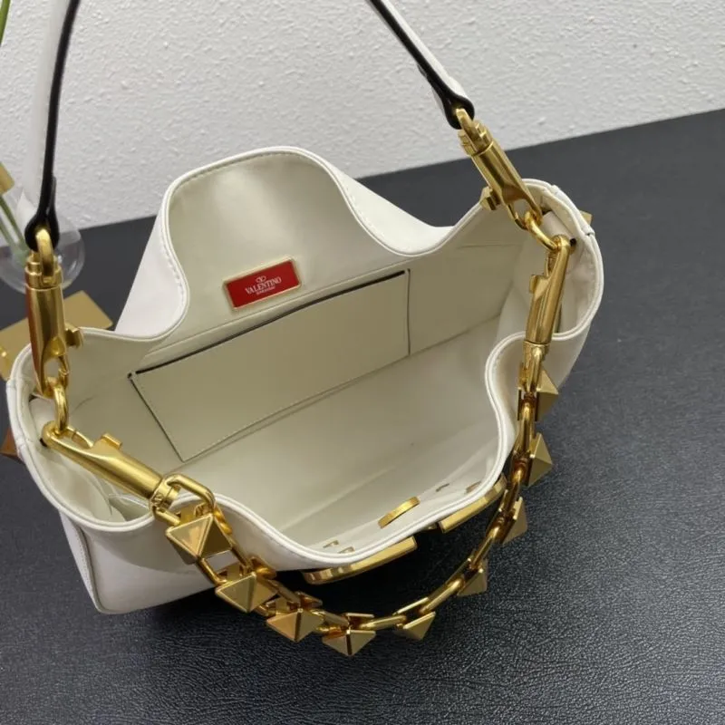 Valentino White Leather Handbag 5005 28cm - Image 8