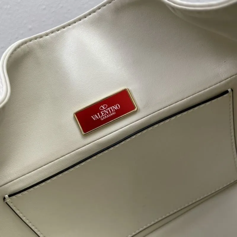 Valentino White Leather Handbag 5005 28cm - Image 9