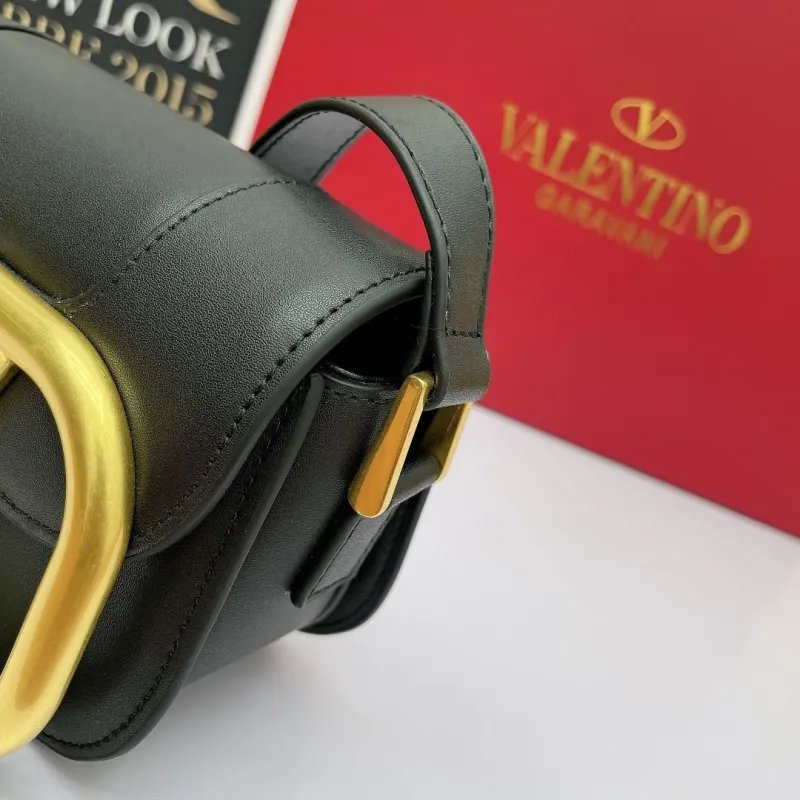 Valentino Garavani Black Leather Crossbody Bag - Image 6