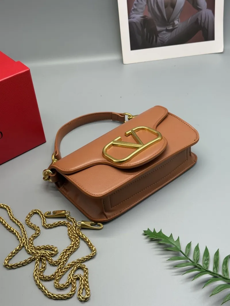Valentino Brown Leather Crossbody Bag - Image 5