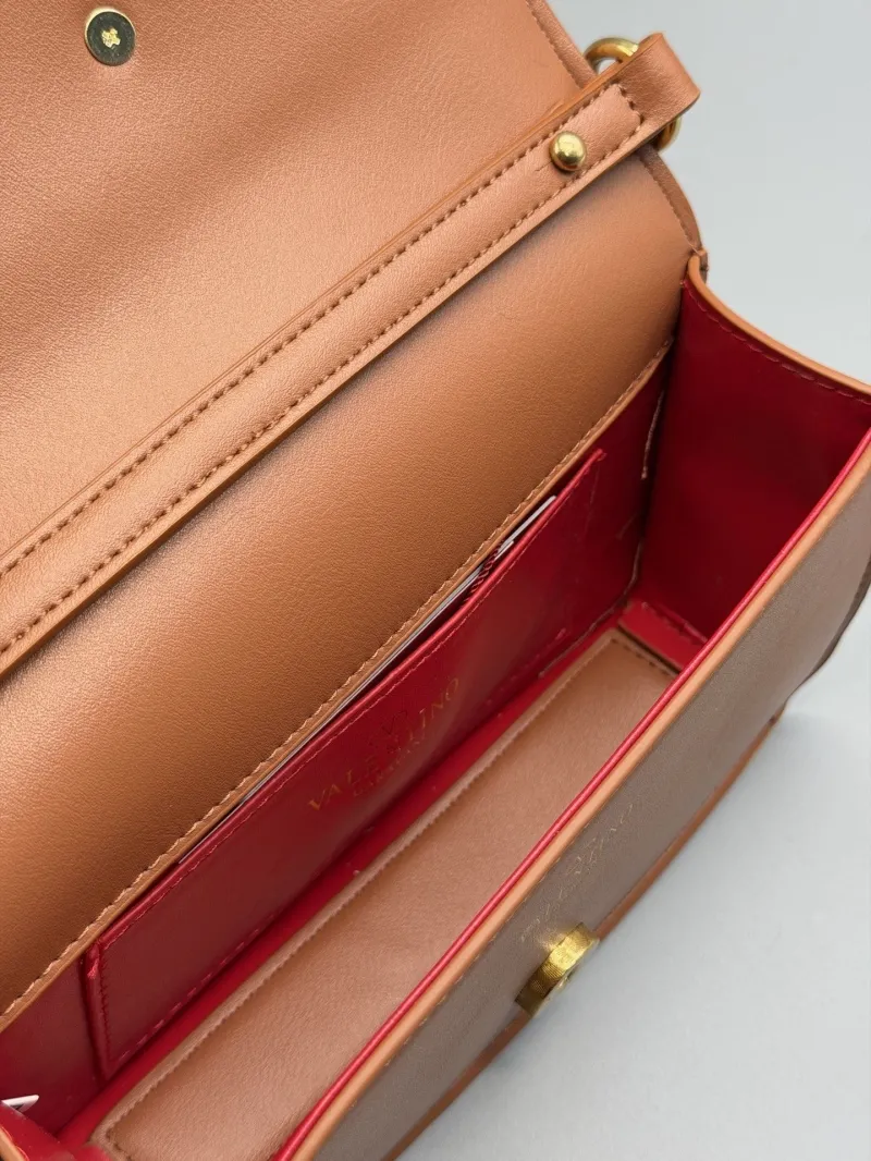 Valentino Brown Leather Crossbody Bag - Image 6