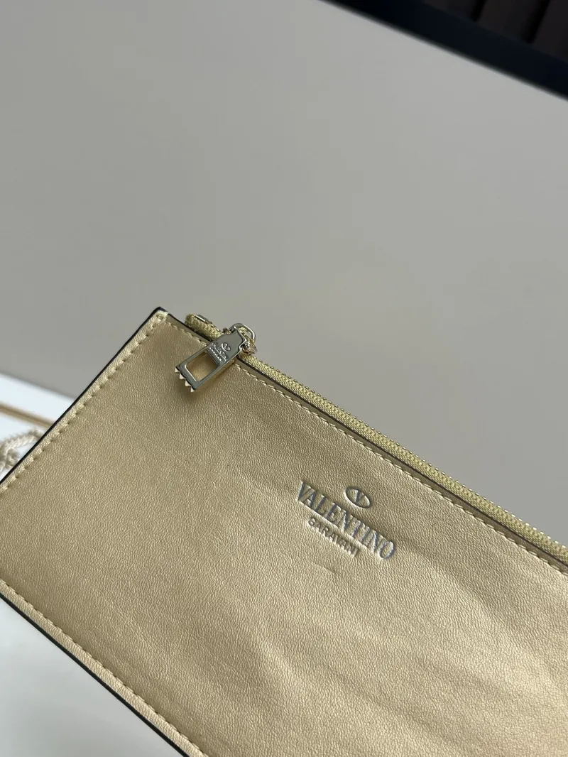 Valentino Gold Rockstud Crossbody Satchel Bag 0138 - Image 5