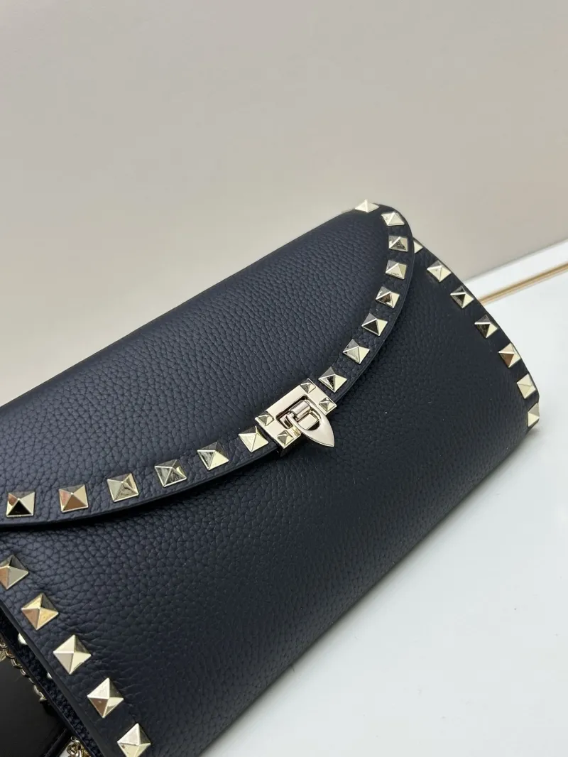 Valentino Black Rockstud Satchel Bag 0138 - Image 3