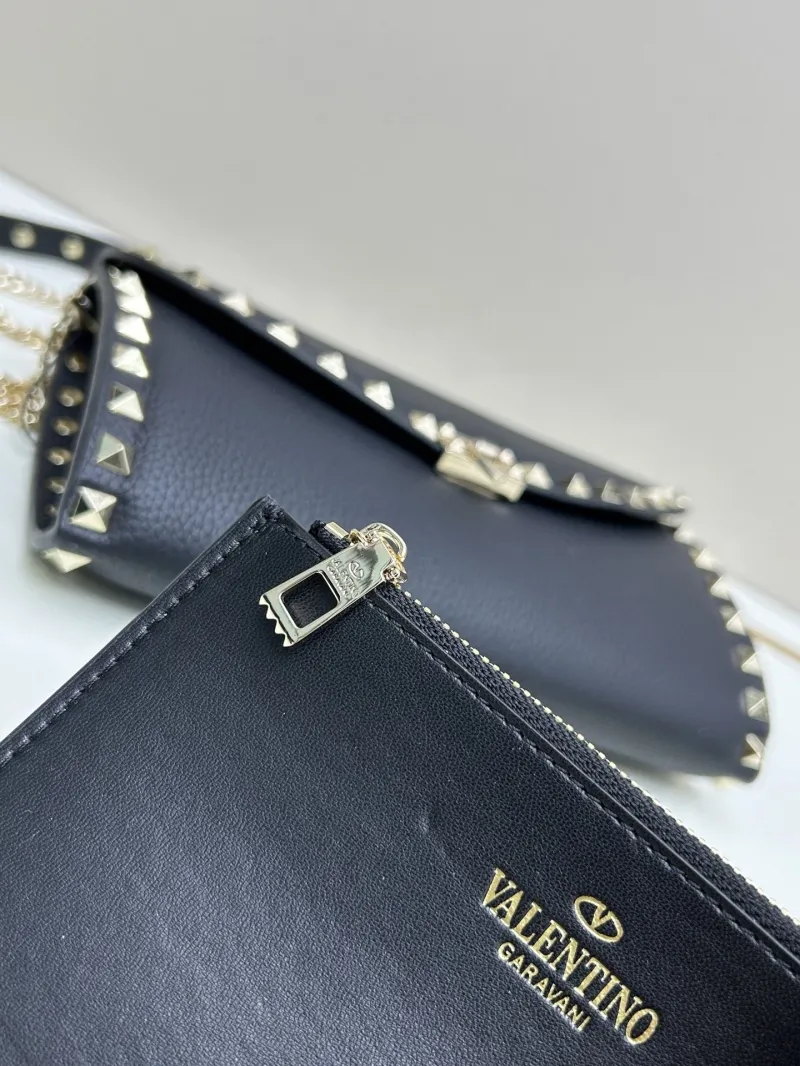 Valentino Black Rockstud Satchel Bag 0138 - Image 5