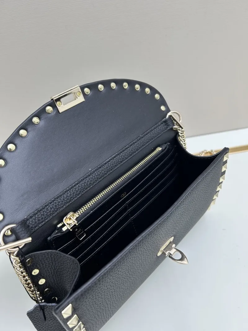 Valentino Black Rockstud Satchel Bag 0138 - Image 7
