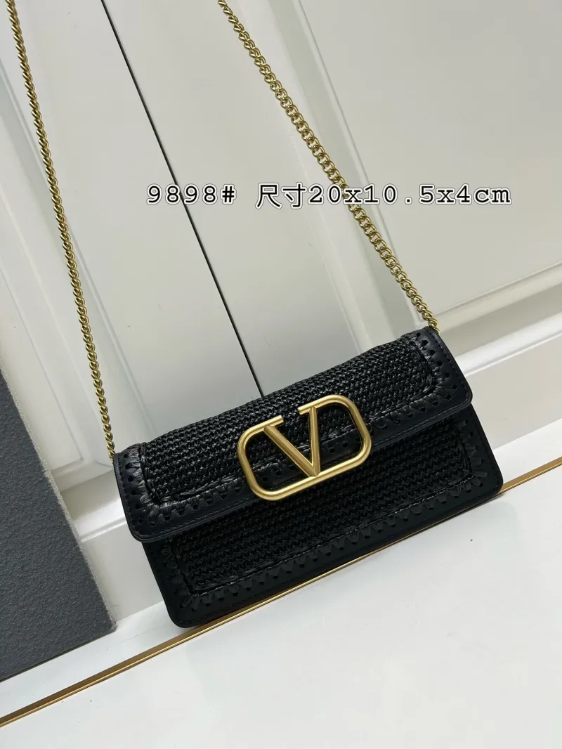 Valentino Black Woven Crossbody Bag 9898