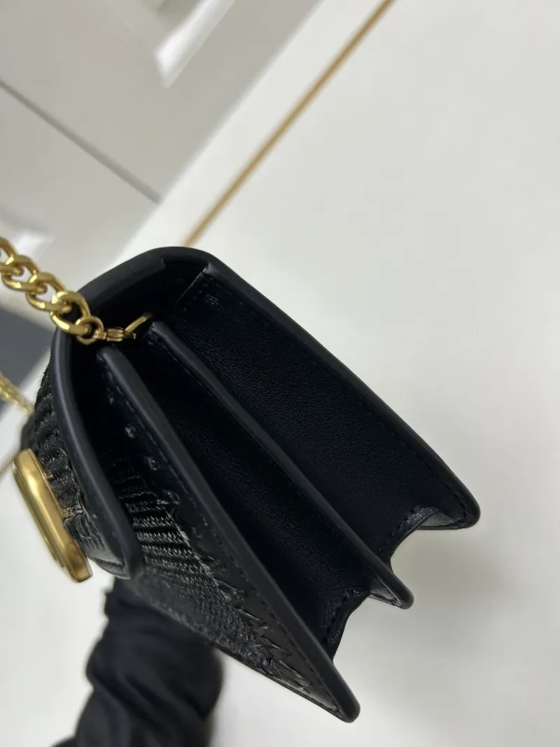 Valentino Black Woven Crossbody Bag 9898 - Image 4