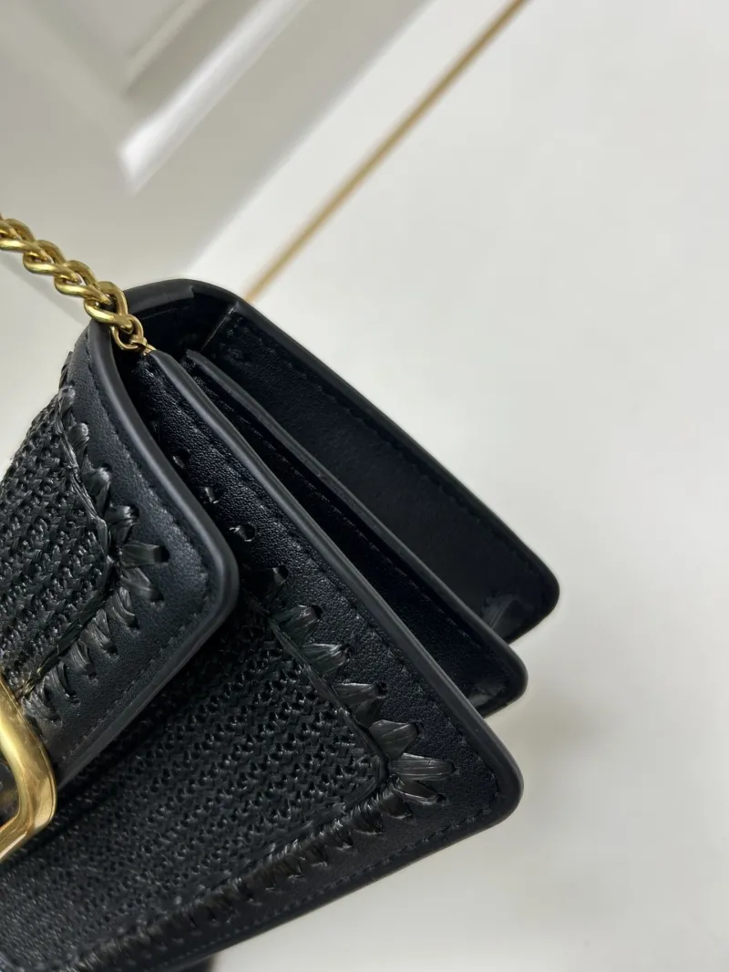 Valentino Black Woven Crossbody Bag 9898 - Image 5