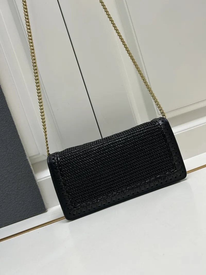 Valentino Black Woven Crossbody Bag 9898 - Image 6