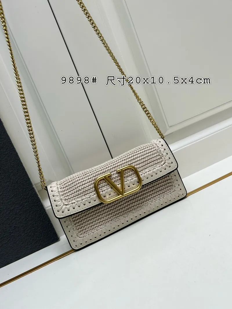 Valentino 9898 Cream Crossbody Satchel Bag