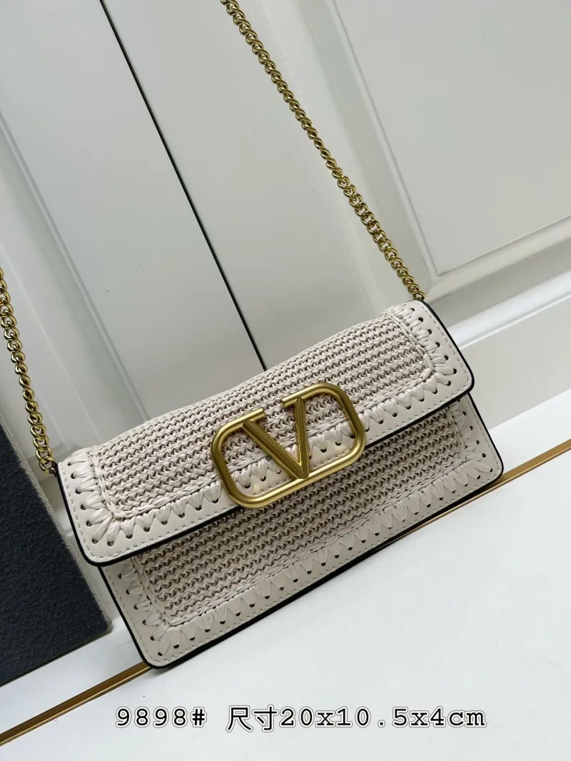 Alternative view of Valentino 9898 Cream Crossbody Satchel Bag