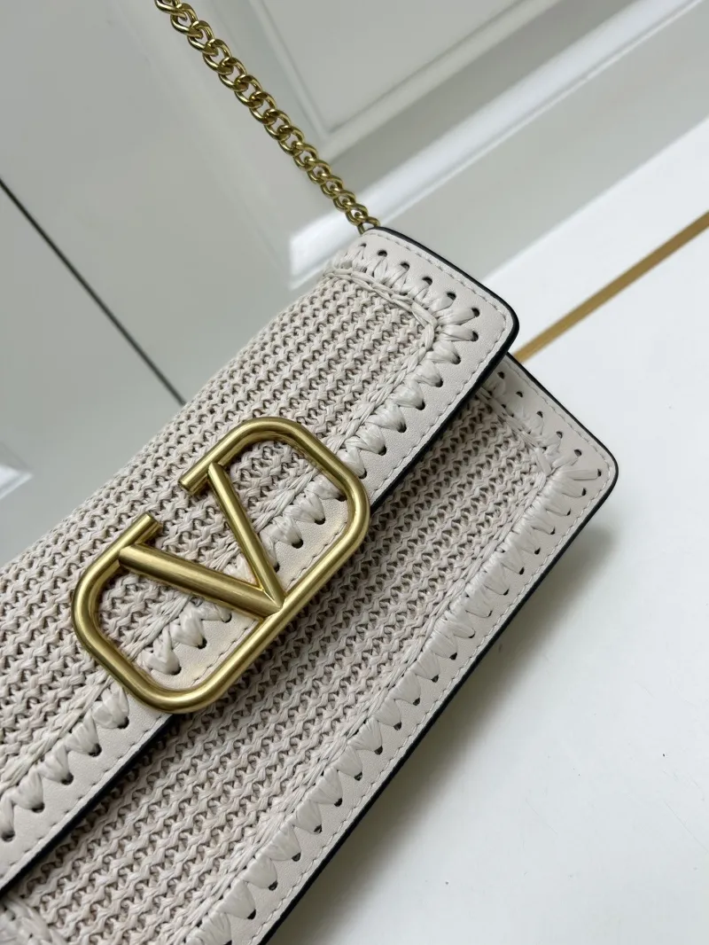 Valentino 9898 Cream Crossbody Satchel Bag - Image 3