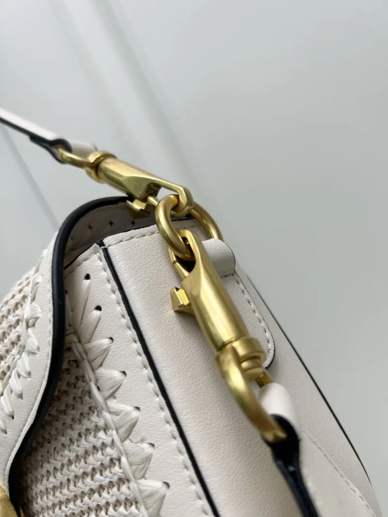 Valentino Woven Satchel Bag 9891 Off-White - Image 6