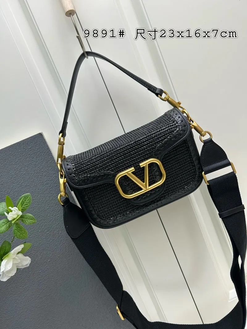 Valentino Black Satchel Bag 9891 Size 23x16x7cm