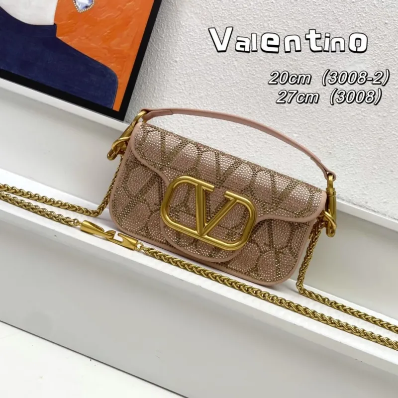 Valentino Pink Crystal Satchel Bag 27cm 3008
