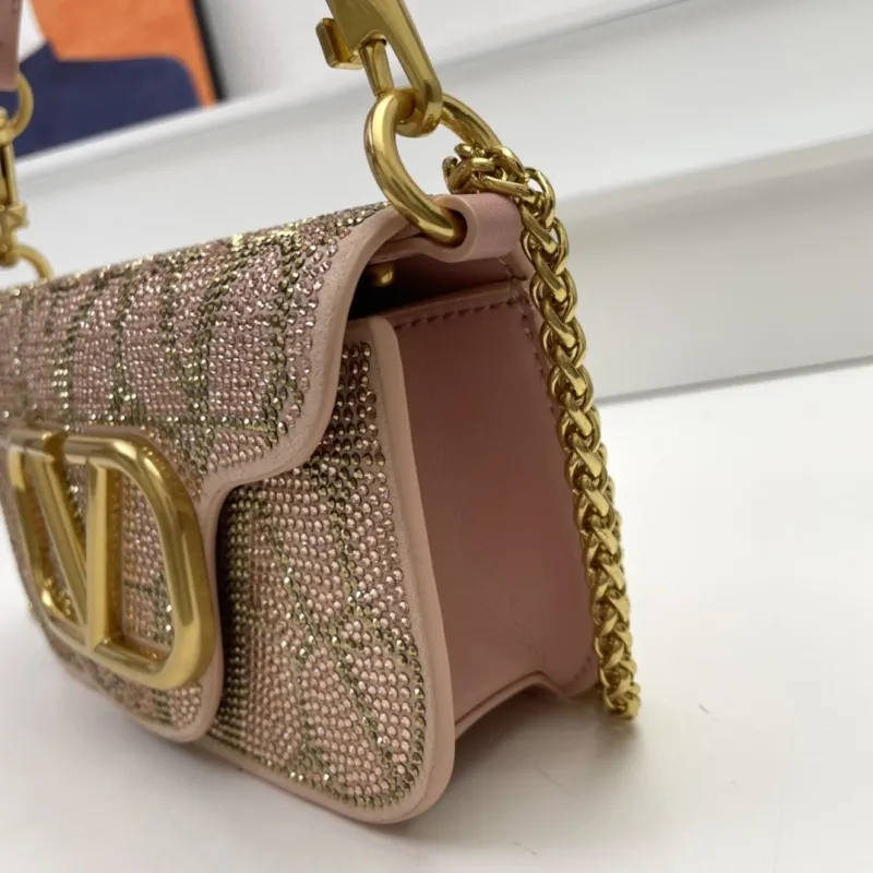 Valentino Pink Crystal Satchel Bag 27cm 3008 - Image 5
