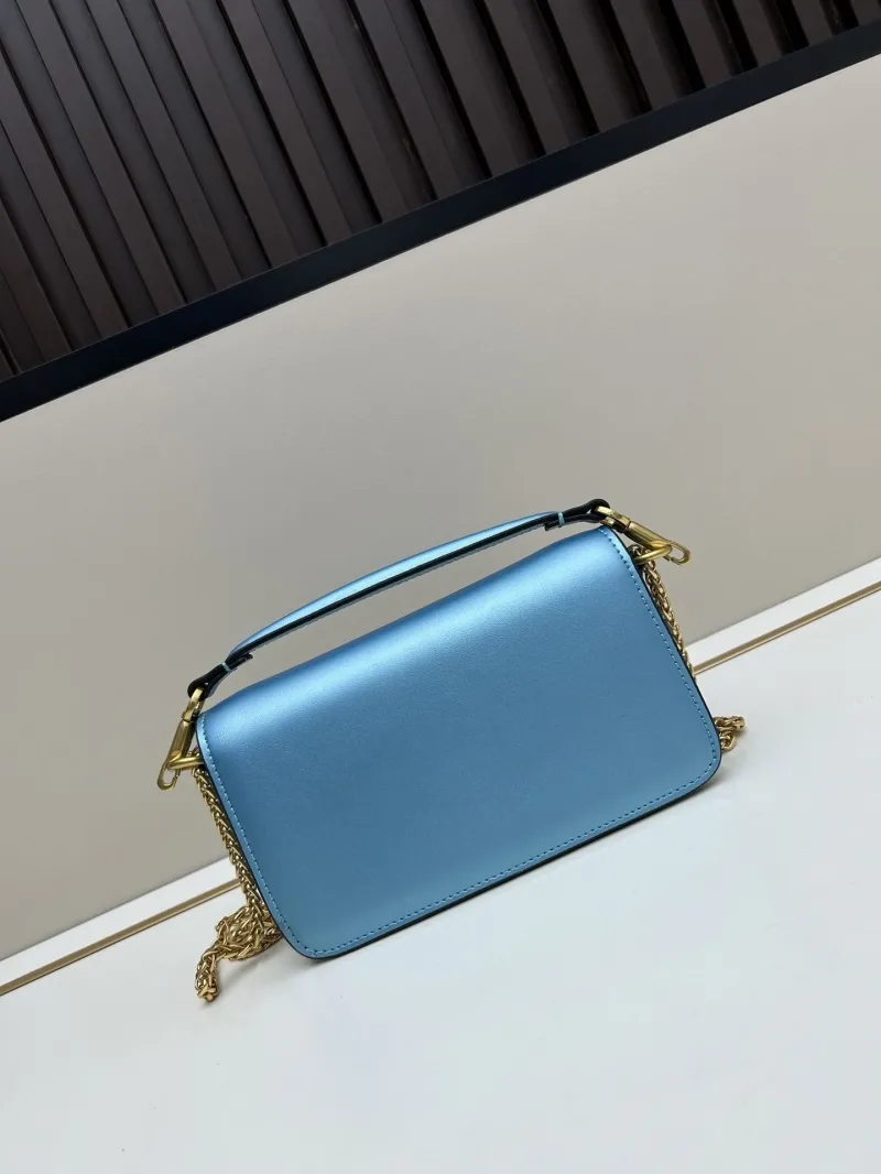 Valentino Blue Leather Crossbody Satchel Bag 20265 - Image 3