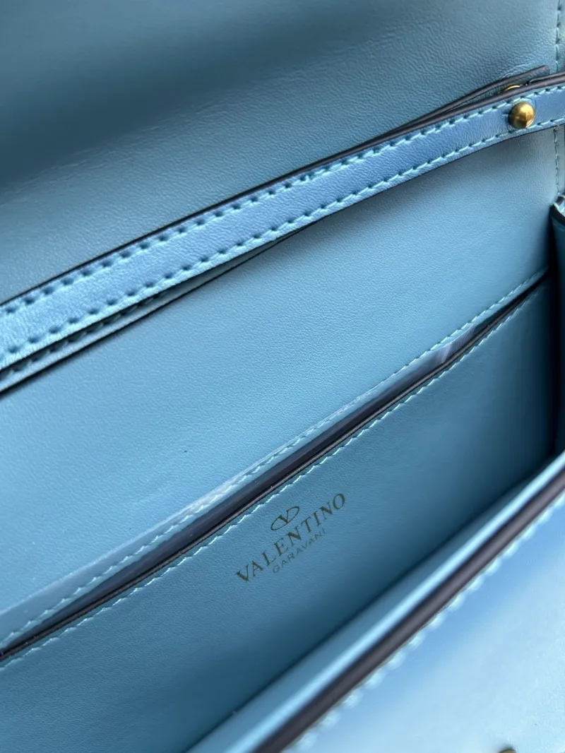 Valentino Blue Leather Crossbody Satchel Bag 20265 - Image 8