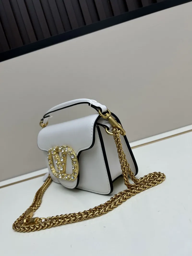 Alternative view of Valentino White Leather Chain Crossbody Bag