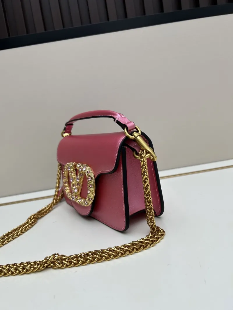Alternative view of Valentino Pink Leather Chain Satchel Bag 61