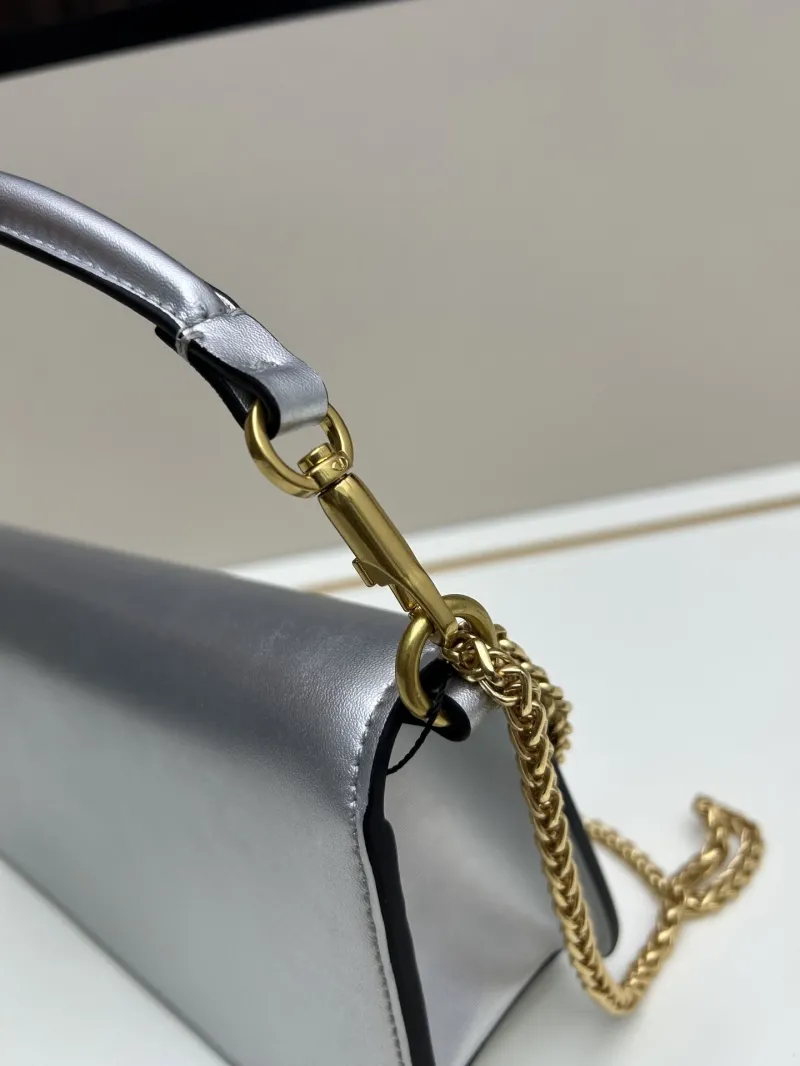 Valentino Silver Satchel Bag 20266 - Image 4