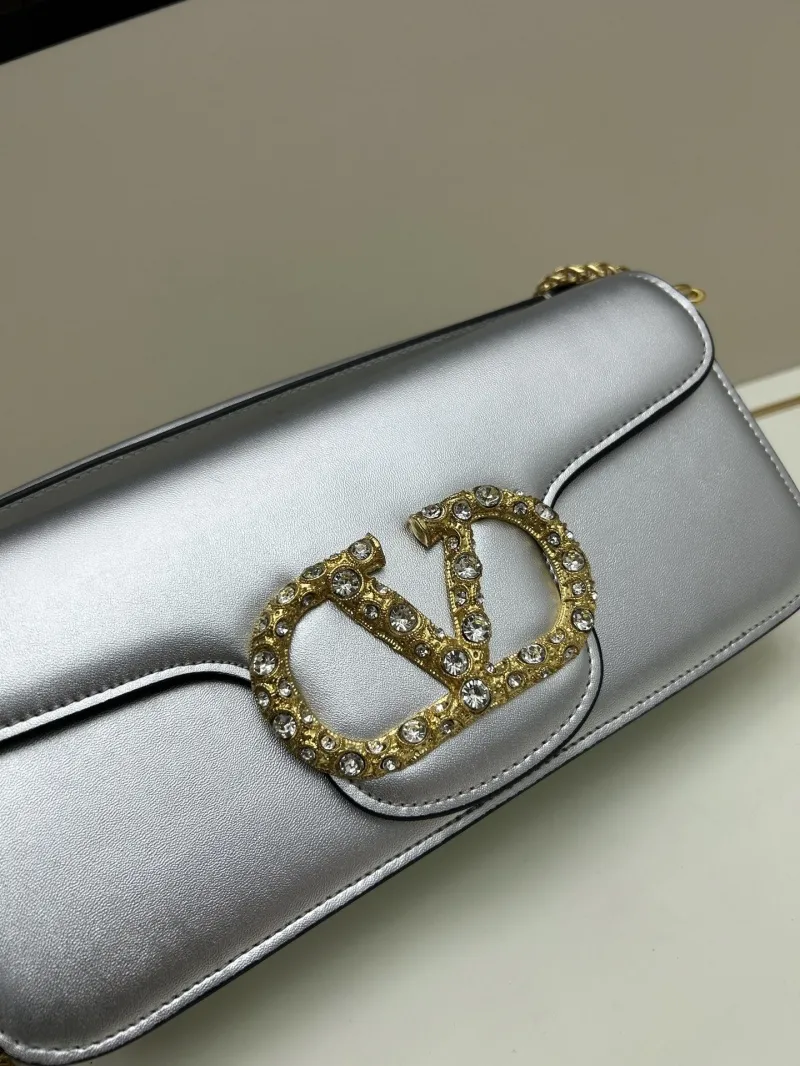 Valentino Silver Satchel Bag 20266 - Image 5