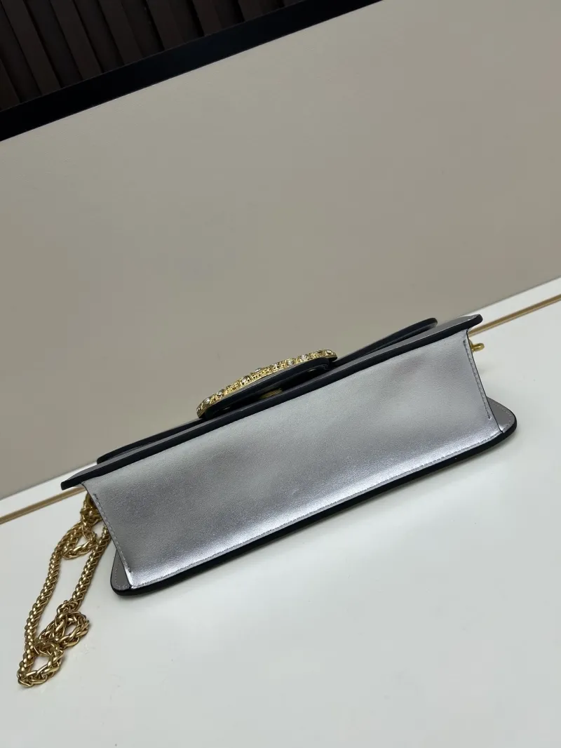 Valentino Silver Satchel Bag 20266 - Image 6