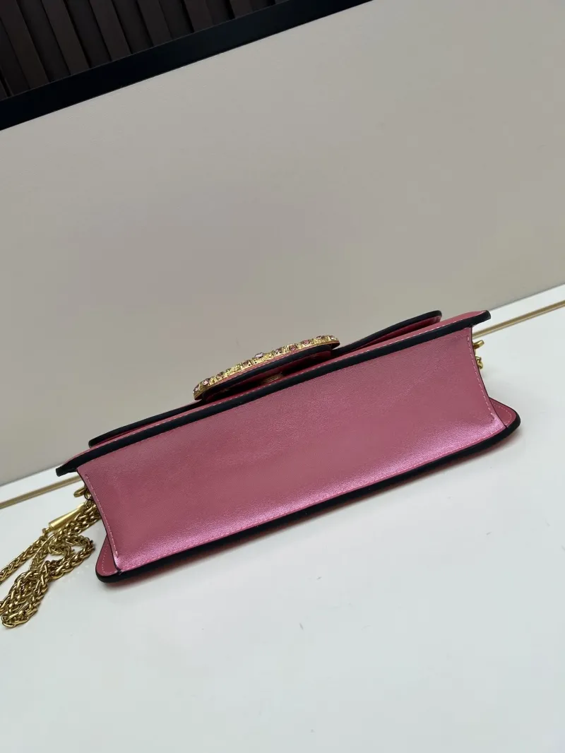 Valentino Pink Leather Satchel Bag 67 - Image 5