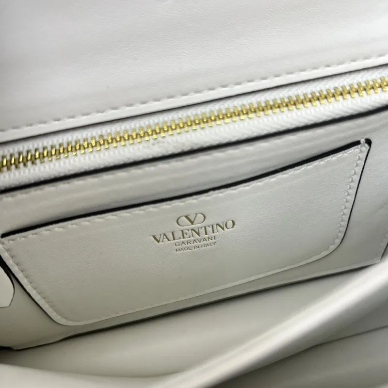 Valentino V2015 Small White Chain Crossbody Bag - Image 9