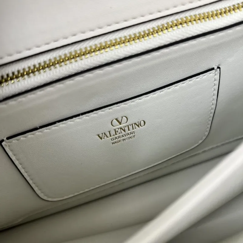 Valentino White V2017 Large Chain Satchel Bag - Image 9