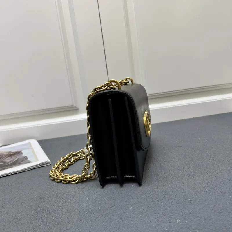 Valentino V2017 Large Black Leather Satchel Bag - Image 6