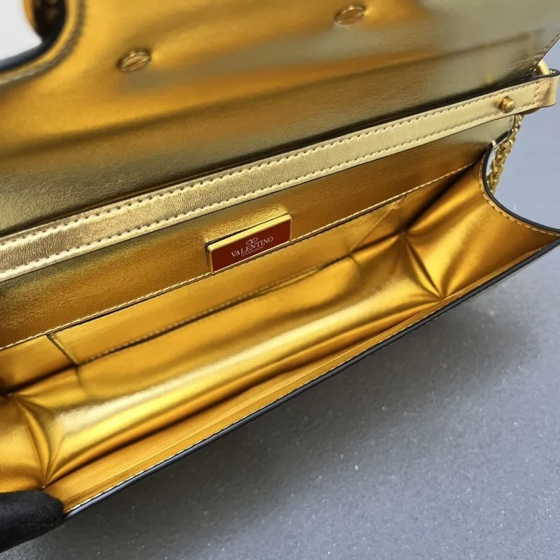 Valentino Garavani Gold Satchel Bag 5051 Large - Image 10