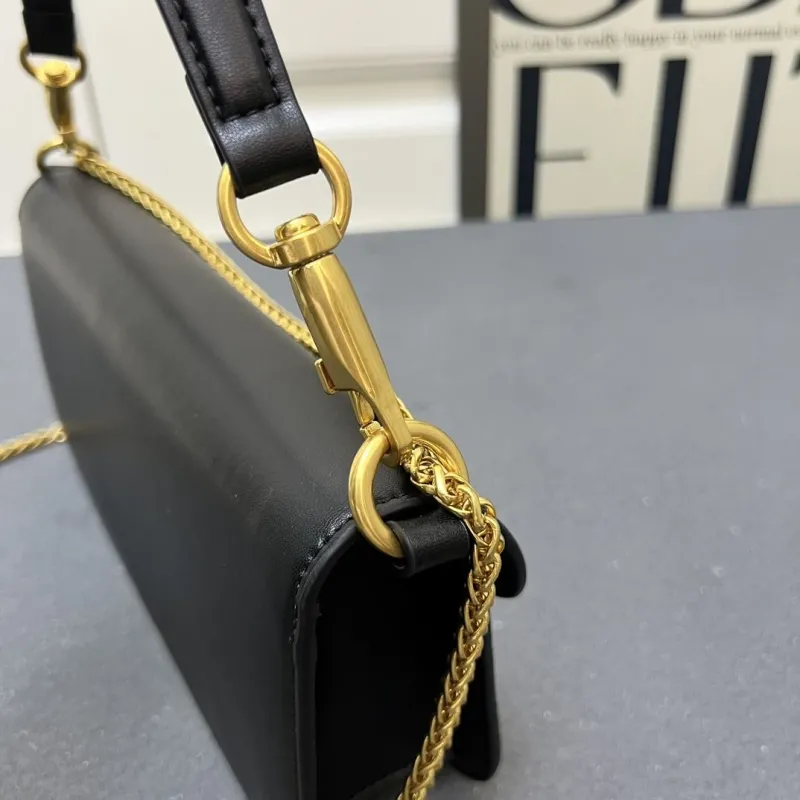 Valentino Black Leather Satchel Bag 5051 Large 27cm Small 20cm - Image 8