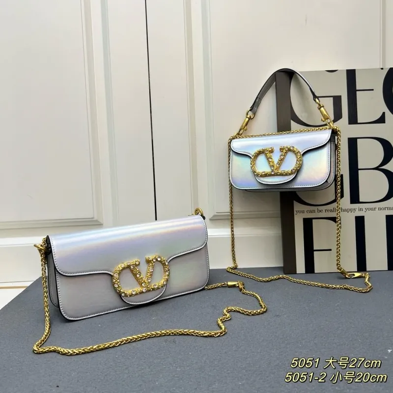 Valentino 5051 Chain Crossbody Satchel Bag