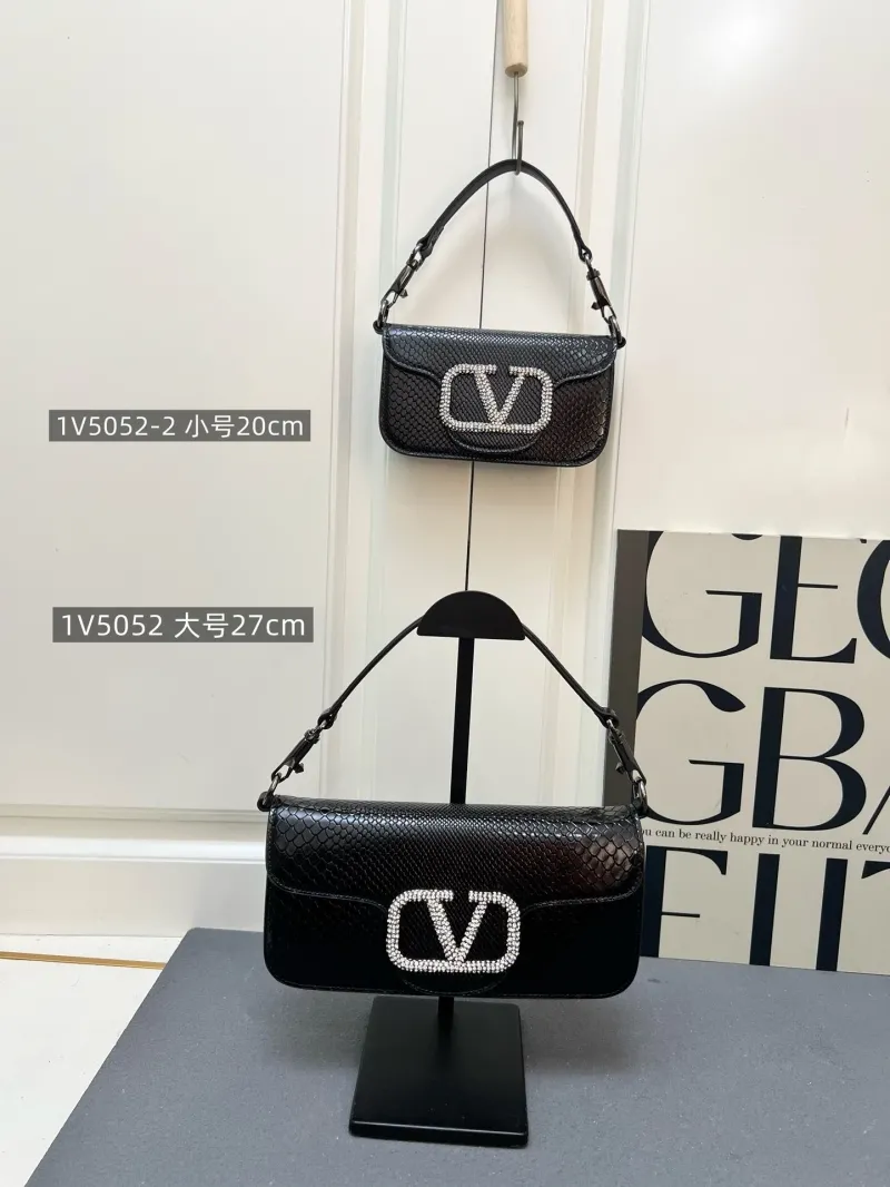 Valentino Black Chain Satchel Bag 1V5052 Small Size - Image 9