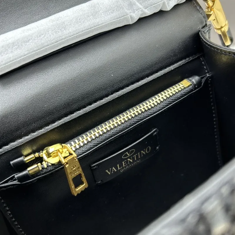 Valentino Black Woven Satchel Bag 23234 - Image 8