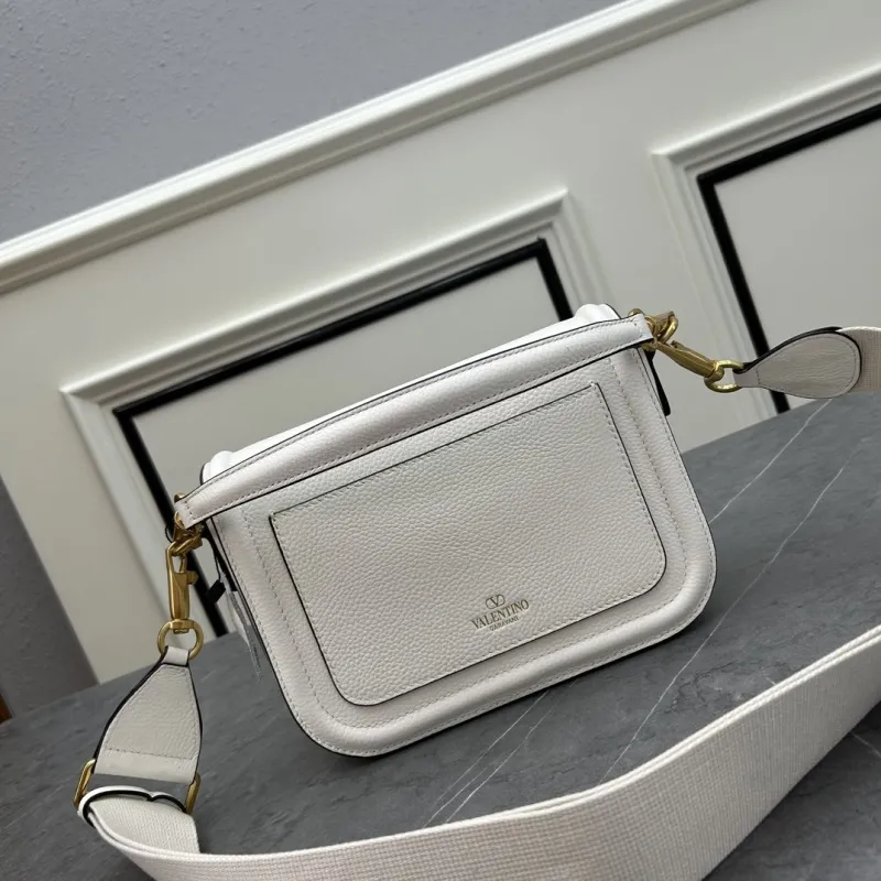 Valentino White Leather Satchel Bag Model 0129 23.5x18x8cm - Image 3
