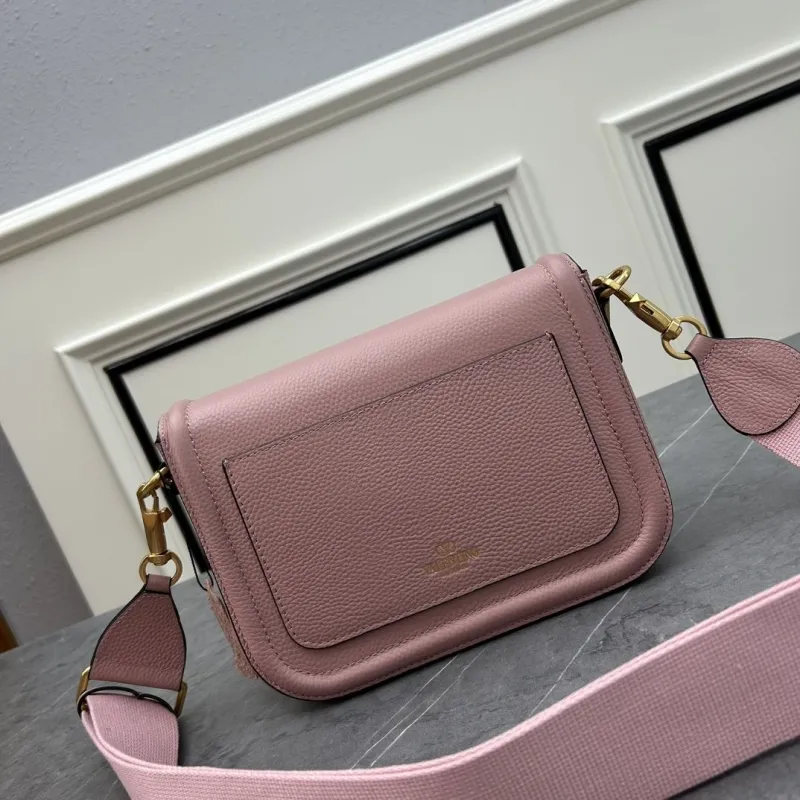 Valentino Pink Leather Satchel Bag 0129 - Image 3