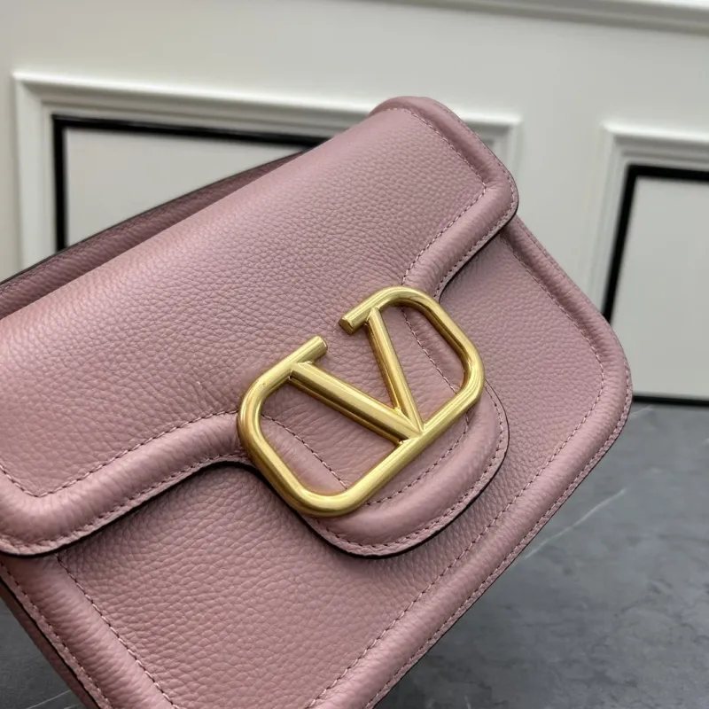 Valentino Pink Leather Satchel Bag 0129 - Image 4