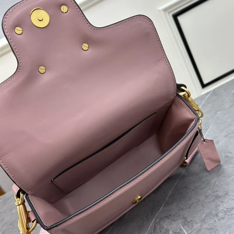Valentino Pink Leather Satchel Bag 0129 - Image 8