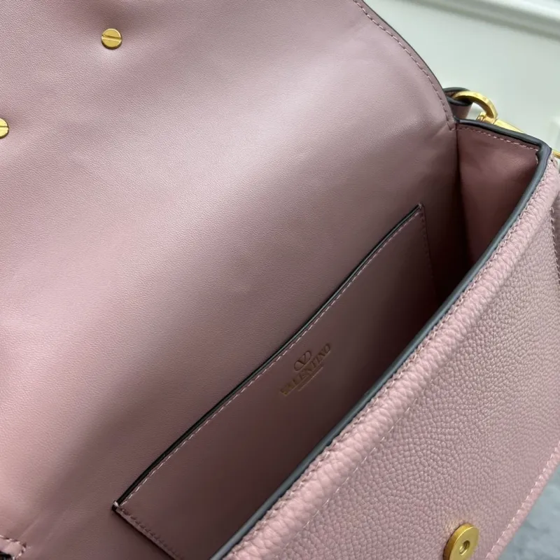 Valentino Pink Leather Satchel Bag 0129 - Image 9