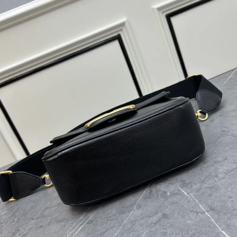 Valentino Black Leather Crossbody Satchel Bag 0129 - Image 6