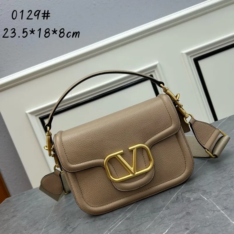 Valentino 0129 Leather Satchel Bag Black Brown White - Image 4
