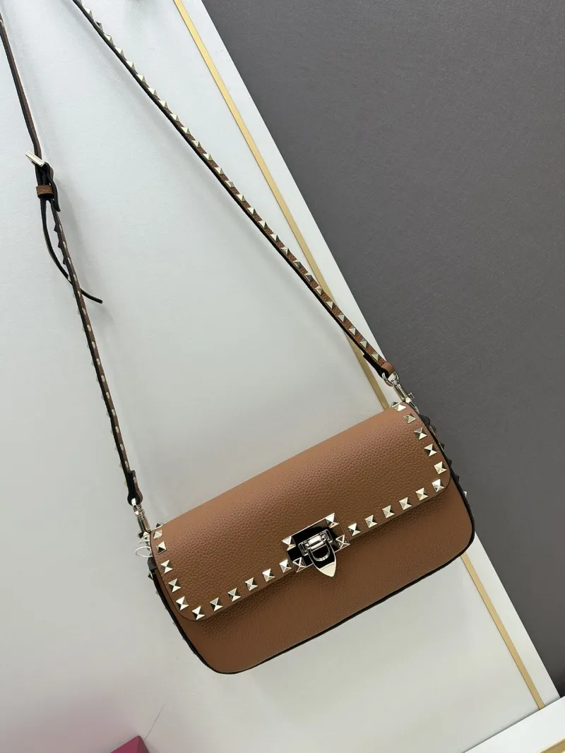 Alternative view of Valentino 20253 Brown Leather Crossbody Bag