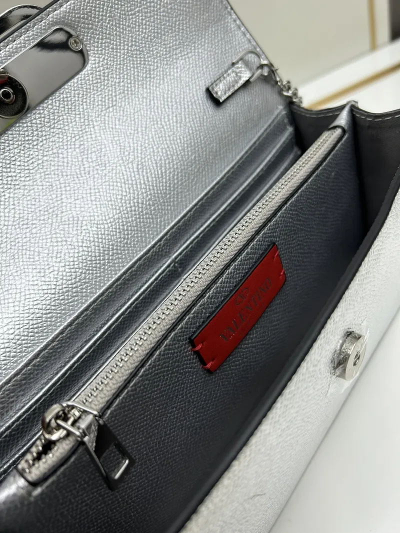 Valentino Silver Chain Crossbody Bag 0131 - Image 8