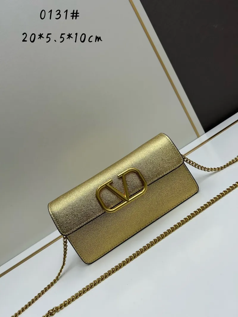 Valentino Gold Chain Satchel Bag 0131