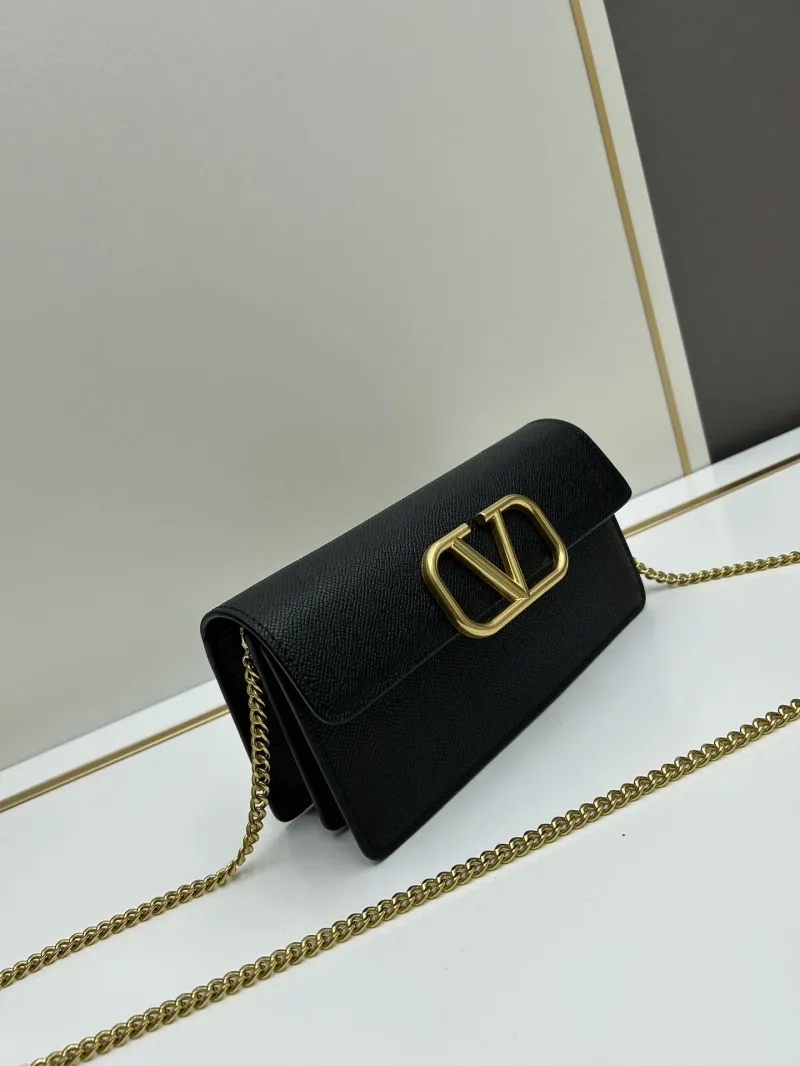 Alternative view of Valentino Black Chain Crossbody Bag 0131