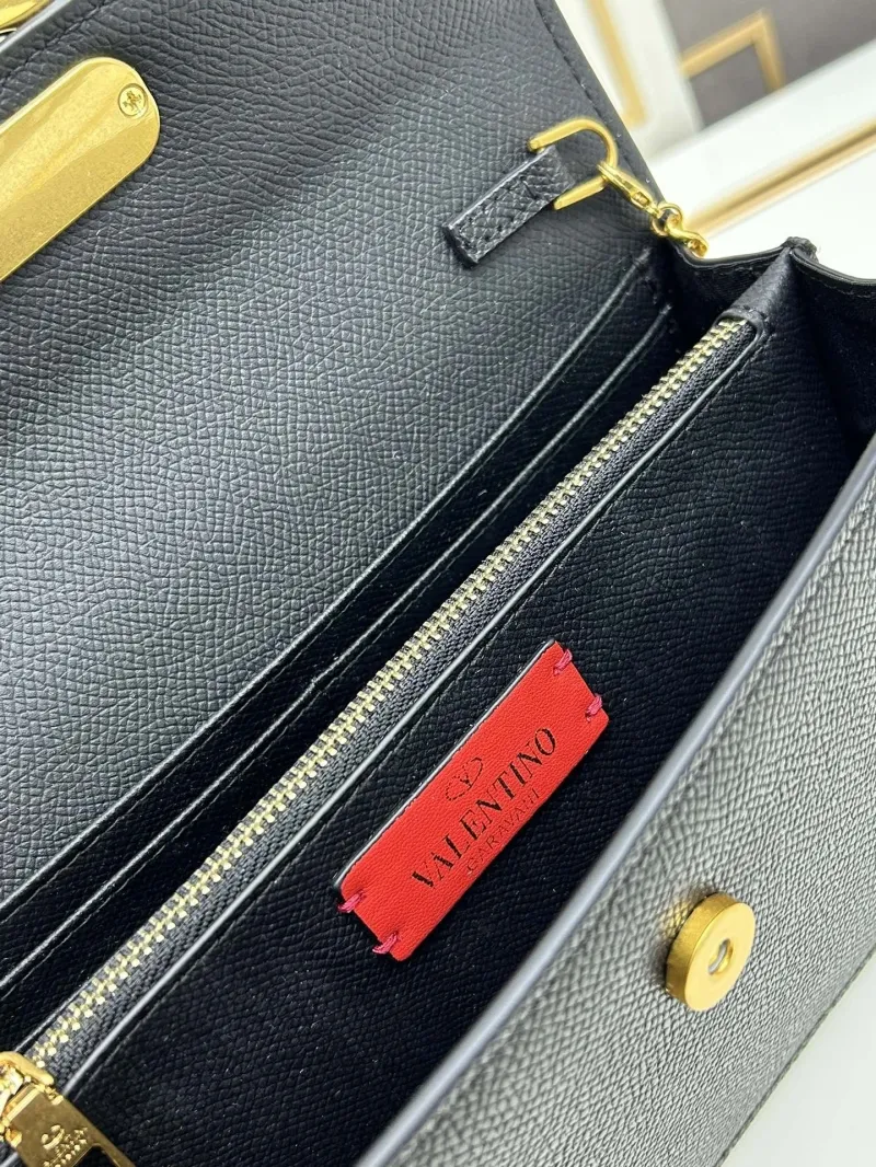 Valentino Black Chain Satchel Bag 0131 - Image 8