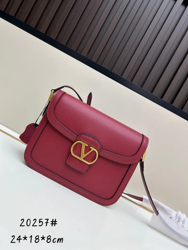 Valentino Burgundy Satchel Crossbody Bag 20257